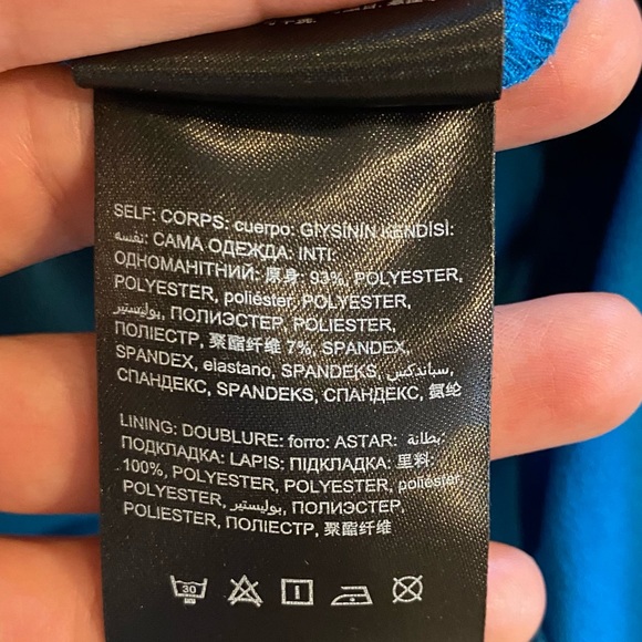 Bebe jumpsuit 8 blue zipper pockets - Picture 13 of 13